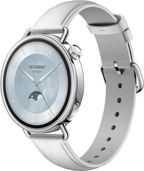 Смарт-часы Xiaomi Watch S4 41мм 1.32 AMOLED корп. серебристый рем. белый разм. брасл:120-190 мм (BHR07