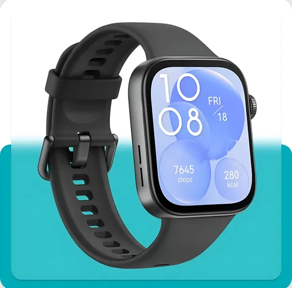 Умные часы Huawei Watch Fit 3, AMOLED, Bluetooth 5.2, GPS, влагозащита, черные
