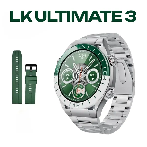 Умные смарт часы LK ULTIMATE 3 / Наручные часы Luckyroad, серебристый корпус