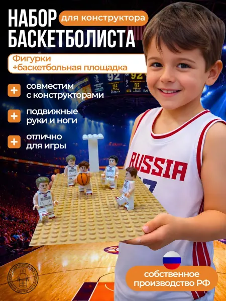 CONSTRUCTORLAND Конструктор Баскетбол российская сборная НБА nba