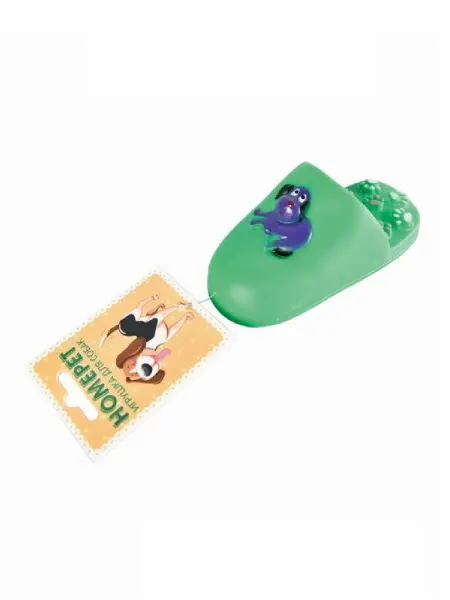 HomePet Игрушка для собак тапок зеленый с пищалкой, 14.5х6х6 см