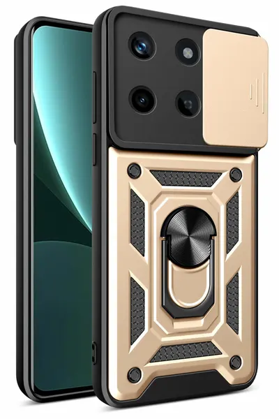 Чехол противоударный armors для Realme 11 4G / Реалми 11 4G с защитой камеры (Золотой)