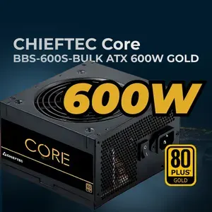 Блок питания Chieftec BBS-600S-Bulk, 600 Вт, 80 Plus Gold, ATX, 1 вентилятор