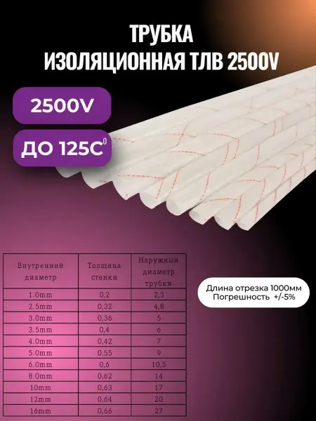 Kamatools Трубка изоляционная ТЛВ 3.0мм-1 метр