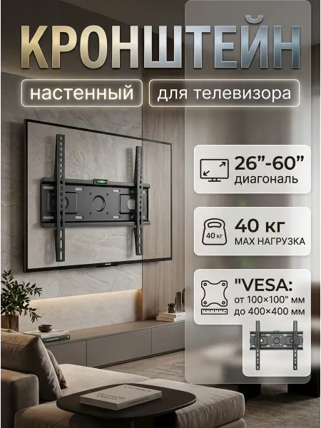 BiSmart Кронштейн для телевизора пристенный без зазора