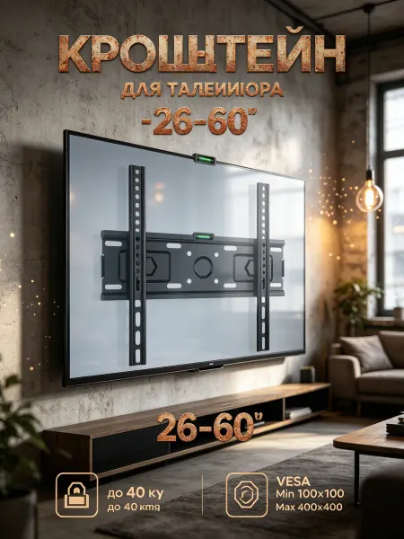 TOBI Кронштейн для телевизора 40 кг для тв 26-60"