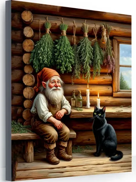 000 Art-Hobby-Create Картина на стену для интерьера деревенская баня 40x50