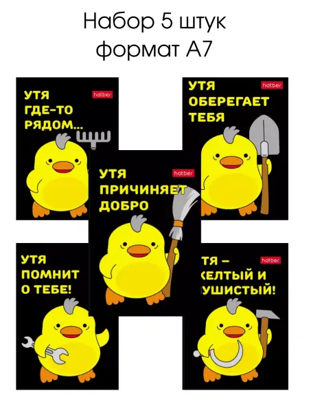 Hatber Мини блокнот УтяКря 5 шт