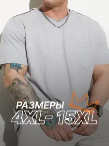 Футболка MR. BIGMAN больших размеров 58-80, с карманом