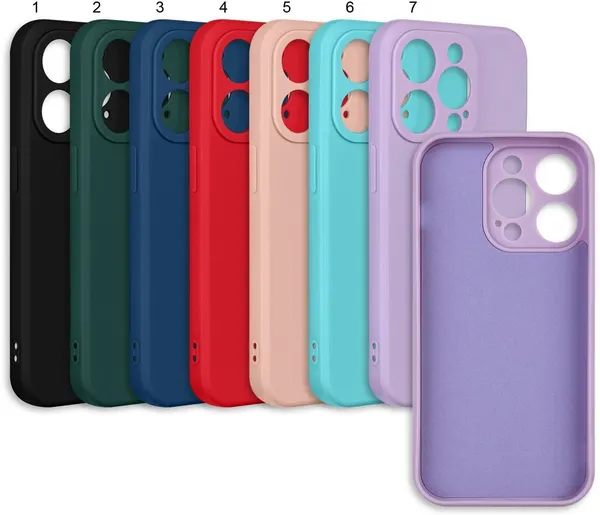 Чехол на Apple iPhone 13 с защитой камеры и подкладкой из микрофибры, силиконовый, зеленый