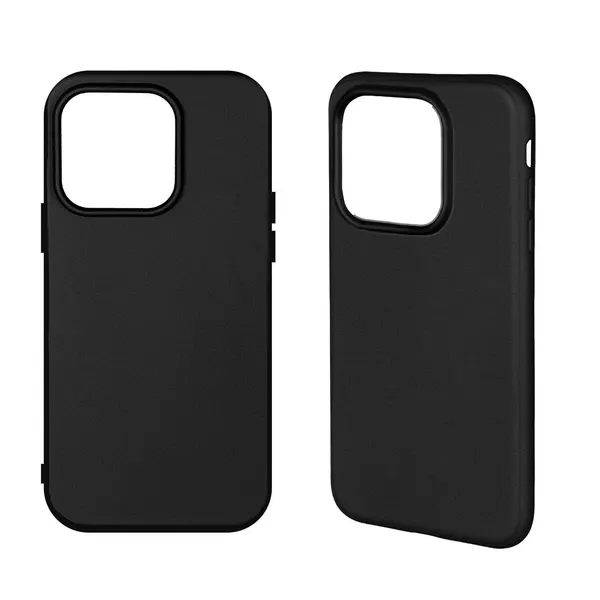 Чехол на Apple iPhone 15 Pro, тонкий, ударопрочный, из термополиуретана, черный