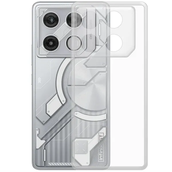 Чехол-накладка Krutoff Clear Case для INFINIX GT 20 Pro, прозрачный, термопластичный полиуретан (TPU)