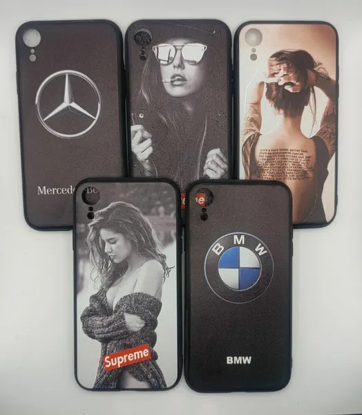 Задняя накладка iPhone X С Рисунком BMW Mercedes Supreme. Рандом
