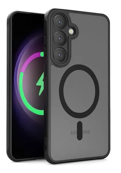 Чехол Creative Case для Samsung S25 (Самсунг С25) магнитный, совместимый с MagSafe, противоударный, черный