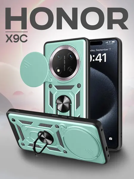 Чехол О'кейси, для Honor X9c, защита камеры, накладка, цвет зеленый