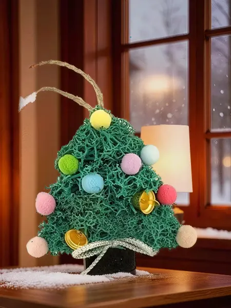 EvgeRina Decor Магнит-ёлочка с мхом уютный декор для холодильника