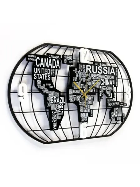Интерьерные часы с картой мира — стиль и функциональность