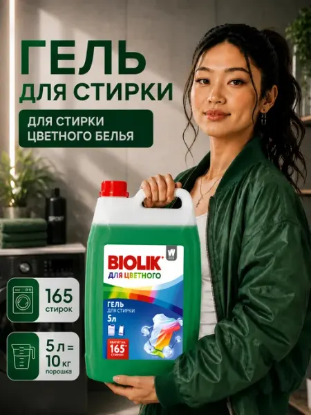 Biolik Гель для стирки цветного белья автомат 5л