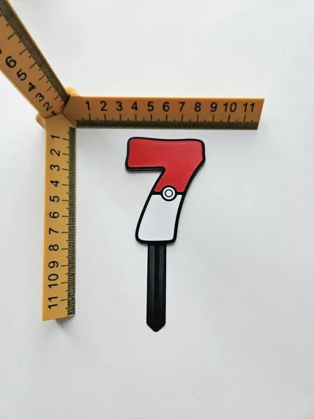 Топпер для торта Покемон Цифра "7"