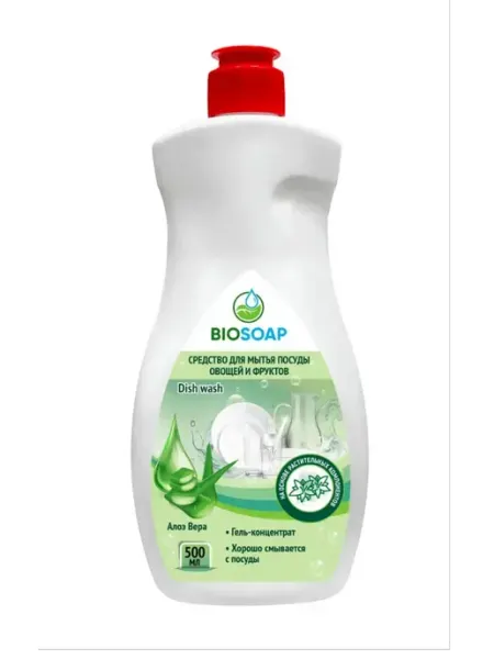 BIOSOAP Гель для мытья посуды, овощей и фруктов АиС Алоэ Вера 3л