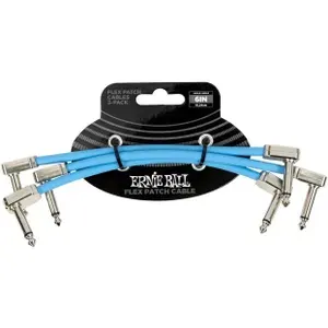 Патч-кабель инструментальный Ernie Ball 6460 Flex Cables Jack 6.3 (M) Jack 6.3 (M), 0.15 м (3 штуки)