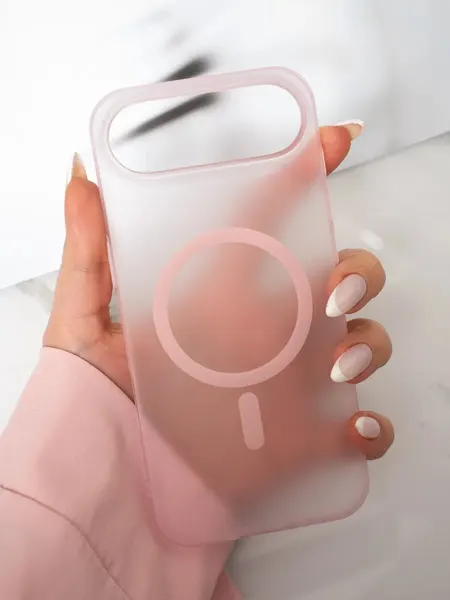 Чехол О'кейси, для iPhone 17, Air, MagSafe, матовый, прозрачный, розовый