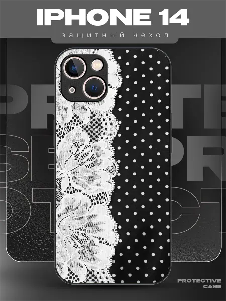MeowCase Чехол на iPhone 14 с принтом кружева