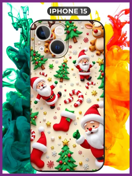 WoodyShop Чехол на iPhone 15 с принтом