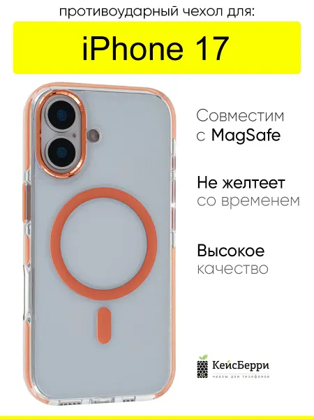 КейсБерри. Чехол для iPhone 17, серия Framed in color