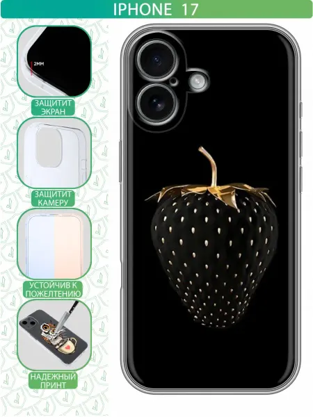 InThisCase Чехол на Iphone 17 с принтом Клубника
