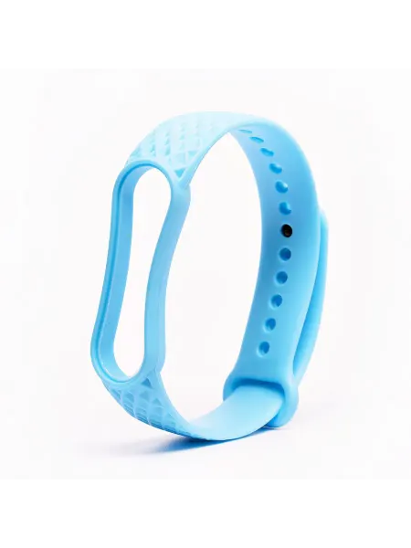 Promise mobile Ремешок для Xiaomi Mi Band 5 ребристый голубой