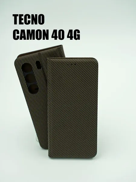 Not typical Чехол-книжка на Tecno Camon 40 4G карбон коричневый
