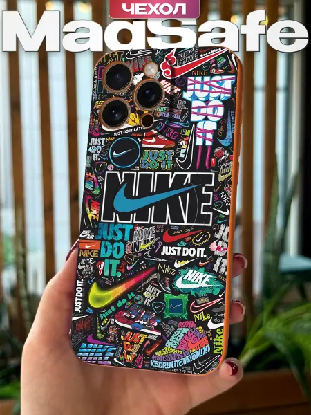 PBl store Чехол Magsafe на Apple iPhone 16 Pro Max с принтом Nike