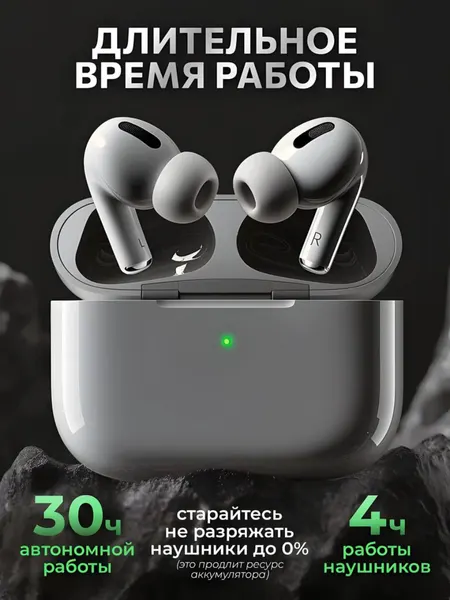 Беспроводные наушники Air Pods Pro 2, силиконовый чехол в подарок, для iPhone и Android, сенсорные