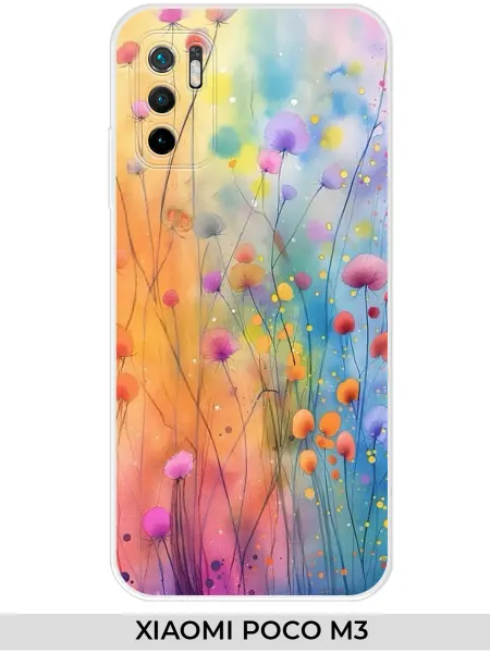 NOOTO чехол на redmi 9t и poco m3 с принтом