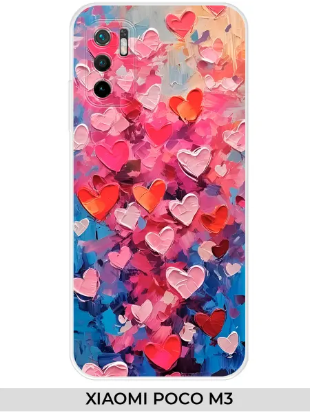 Xiaomi чехол на redmi 9t и poco m3 с принтом