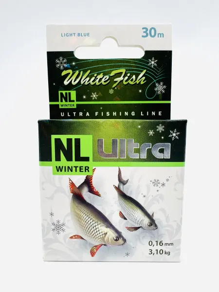 Aqua Леска зимняя NL ULTRA WHITE FISH 30m 0.16mm(белая рыба)