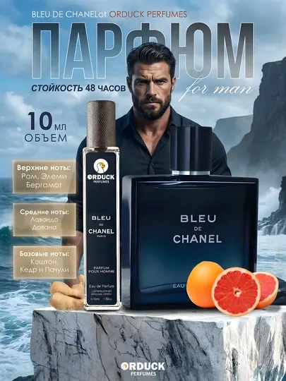 Парфюмерная вода мужские Bleu de Chanel, парфюмерная вода для мужчин в пробнике