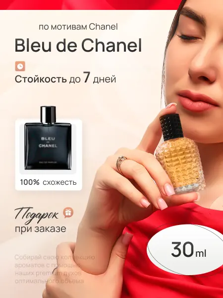 EVLER Духи мужские стойкие со шлейфом Chanel Bleu de Chanel