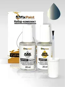 Подкраска RENAULT, код D47, BLEU ORAGE, набор FixPaint Double, краска и лак для подкраски сколов и царапин