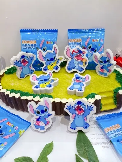 Ластик с дизайном Стича, Blind box ластик с мультгероями для детей и школы