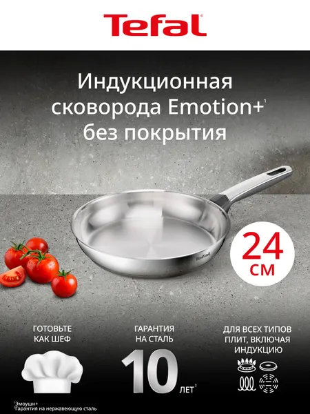 Сковорода TEFAL Emotion+ 24 см E3350445