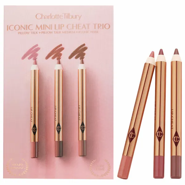 Набор карандашей для губ в мини формате Charlotte Tilbury Iconic Mini Lip Cheat Trio, 3 цвета, тревел-версия