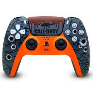 Геймпад Кастомизированный DualSense PS5 (Call Of Duty), Bluetooth, серый, оранжевый
