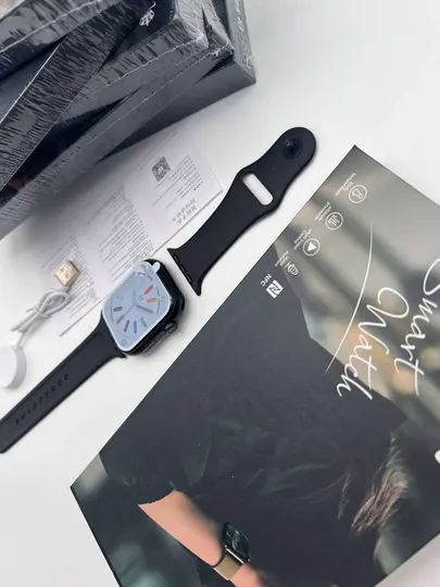 Smart Watch модель Crown X10, Bluetooth, с чёрным силиконовым ремешком