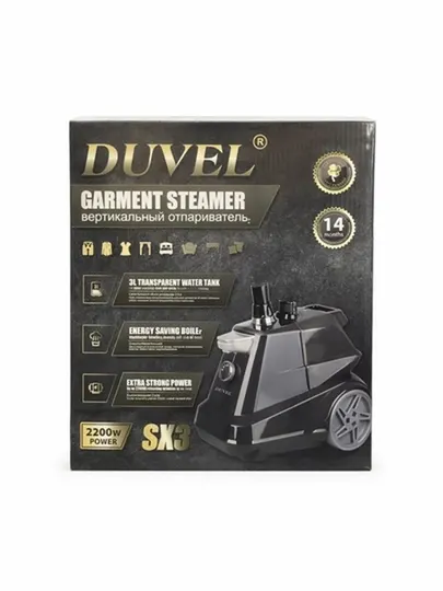 Отпариватель Duvel SX3, паровой утюг для одежды, 2200W, бело-черный - Утюги и отпариватели