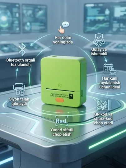 Портативный Bluetooth термопринтер для этикеток iTech T1