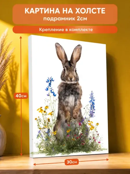 AvalonDecor Картина на стену Зайка 30х40