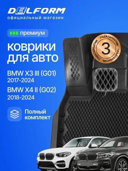 DELFORM Коврики для автомобиля БМВ Х3 G01 BMW Х4 G02