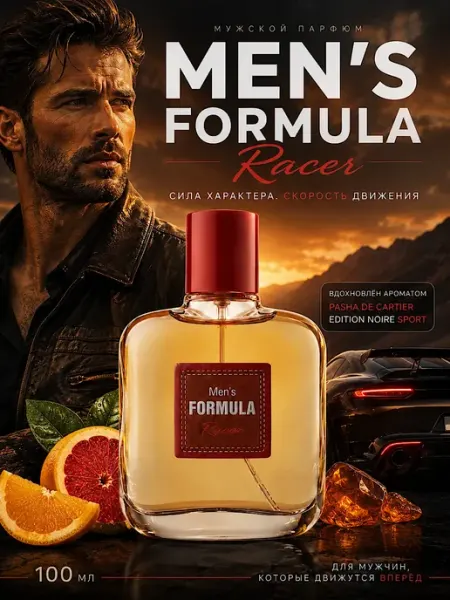 Neo Parfum Стойкие мужские духи цитрус спорт Men's Formula RACER 100 мл